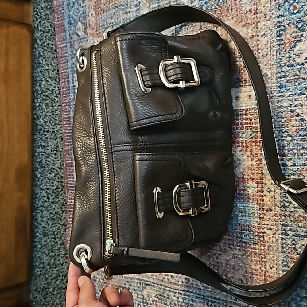 Brown Leather vintage crossbody bag